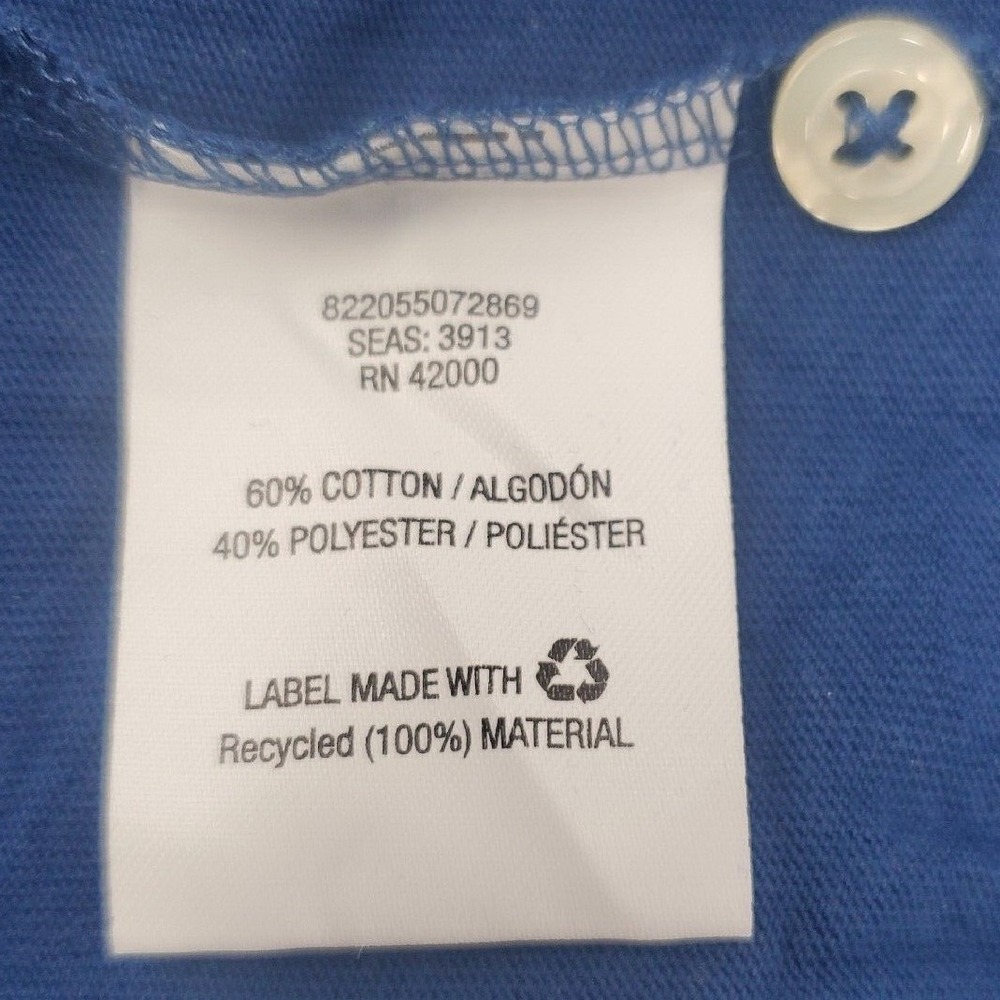 David Taylor Collection Men's Polo Size Medium Blue Print Golf Short Sleeve - Picture 5 of 10